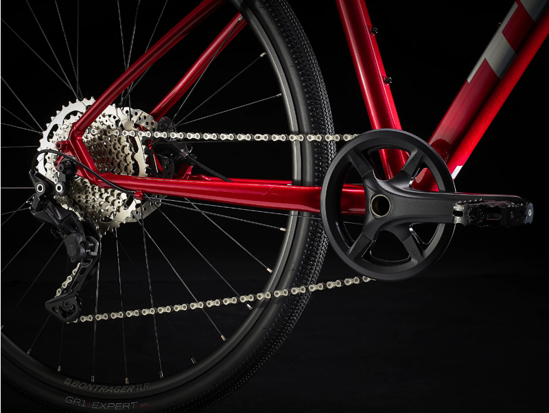 Trek Dual Sport 3 Hybrid Bike 2023 in Rage Red-2